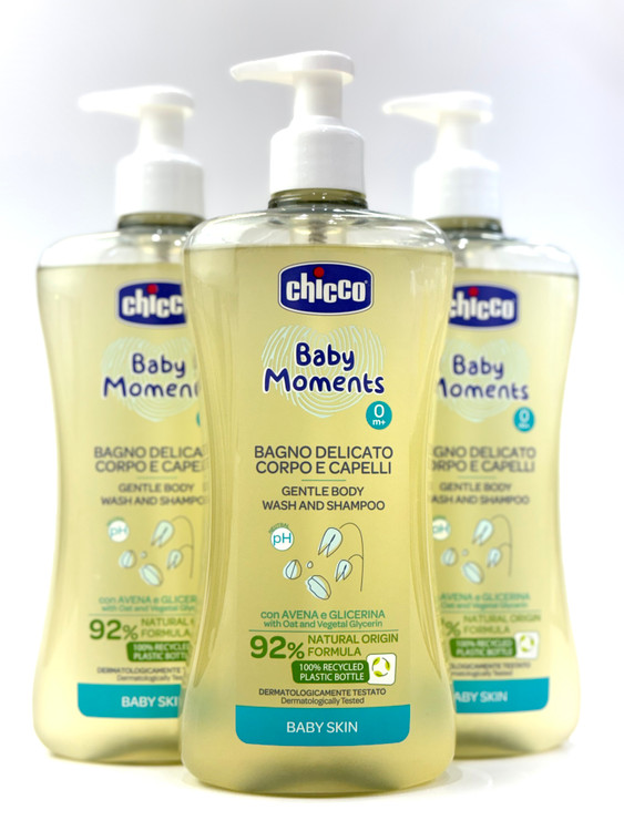 شامپو سروبدن 500 میل چیکو شوینده ملایم دوکاره برای پوست و مو نوزاد