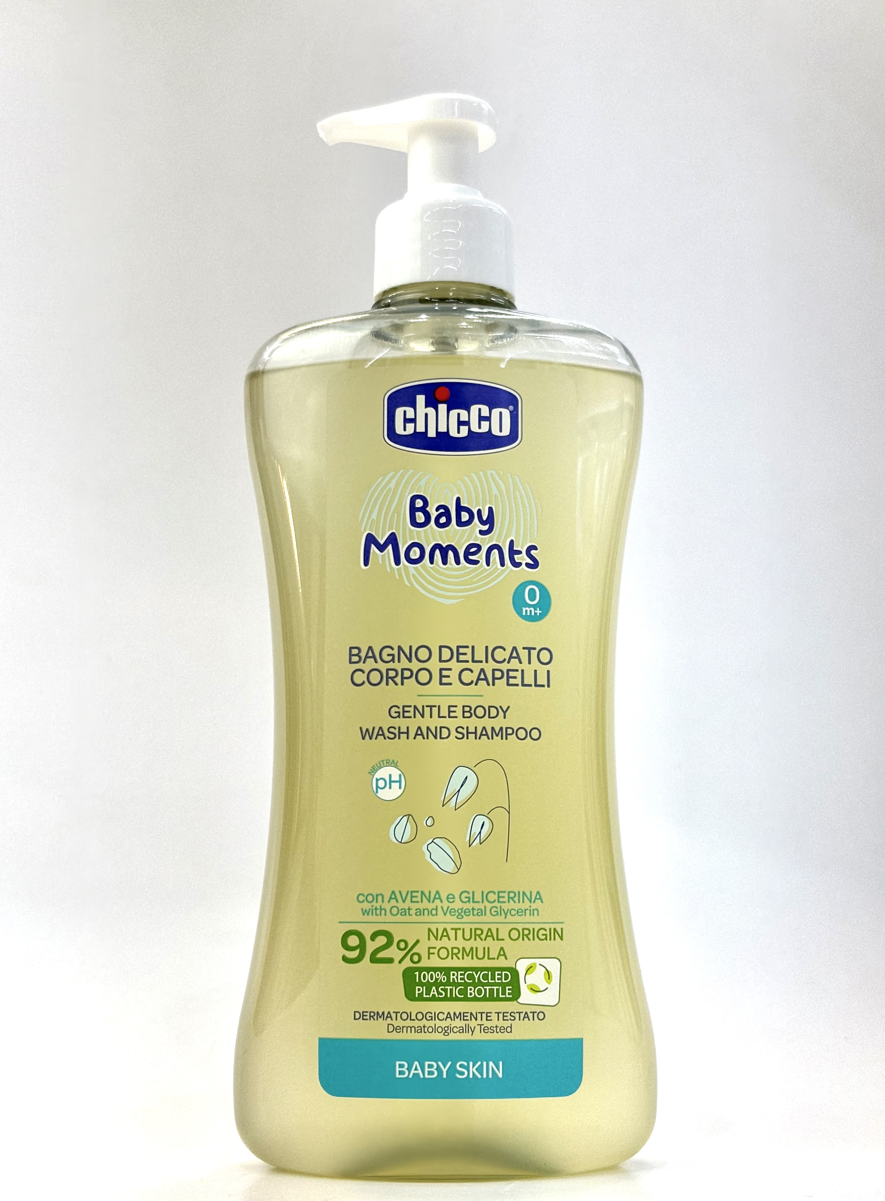 شامپو سروبدن 500 میل چیکو شوینده ملایم دوکاره برای پوست و مو نوزاد