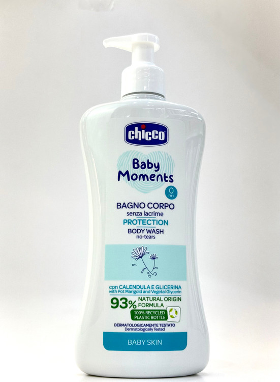 شامپو بدن پنبه و گلیسیرین 500 میل چیکو شوینده ملایم و مرطوب کننده پوست نوزاد