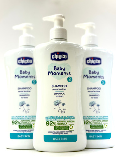 شامپو سر گل همیشه بهار 500 میل چیکو شستشوی ملایم و محافظ پوست سر نوزاد