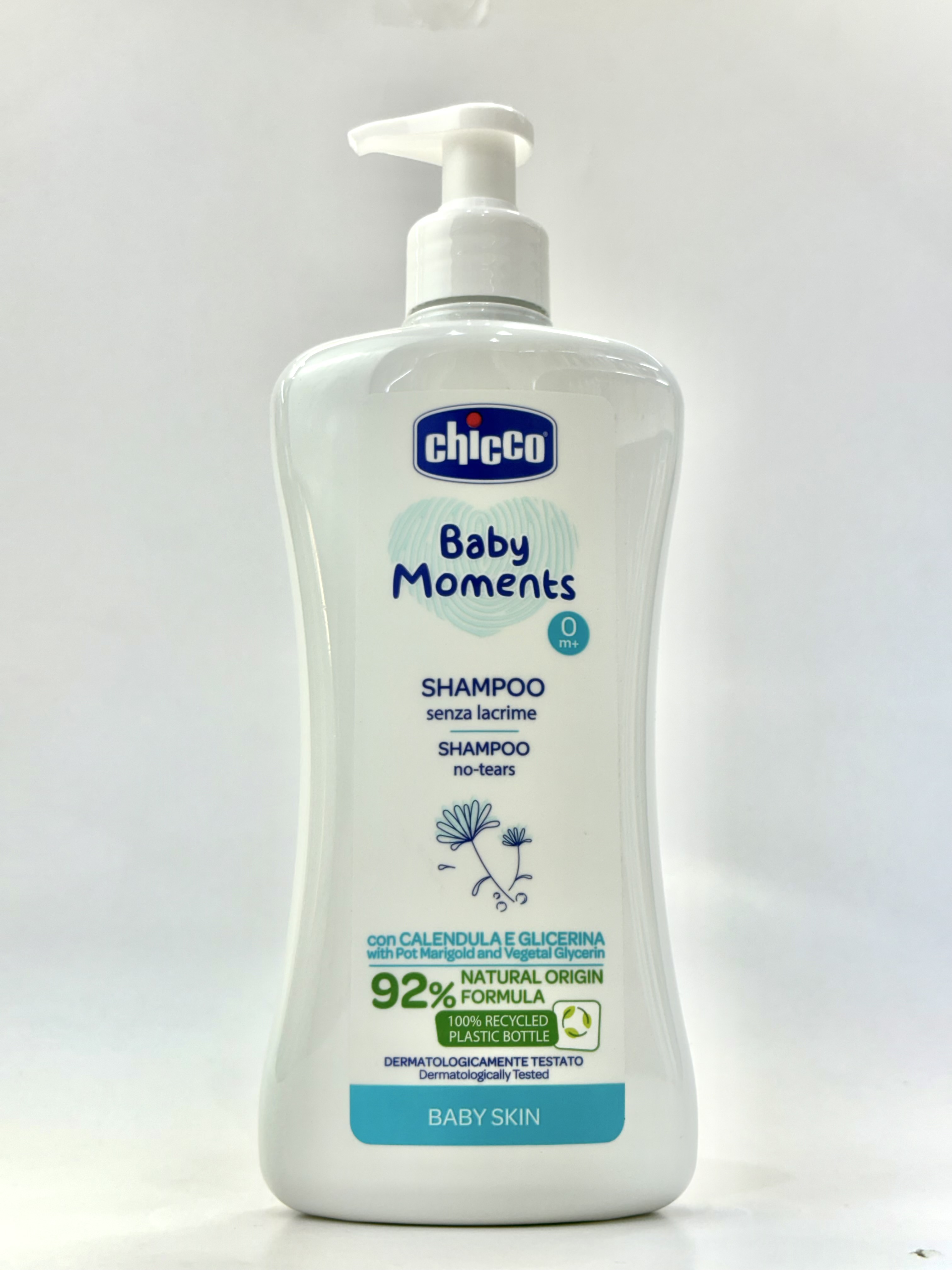 شامپو سر گل همیشه بهار 500 میل چیکو شستشوی ملایم و محافظ پوست سر نوزاد