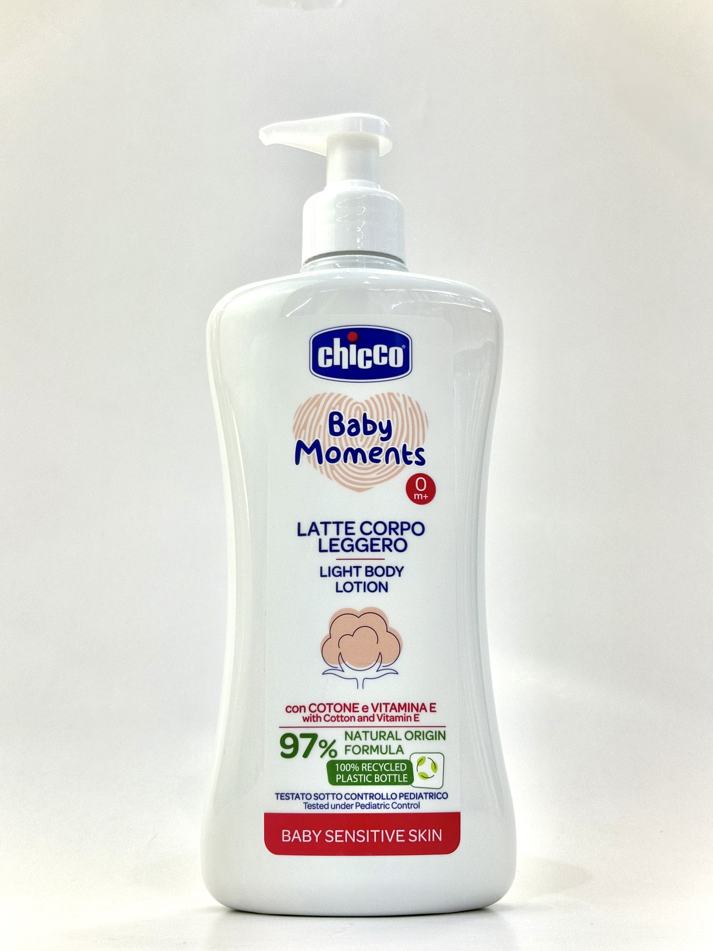 لوسیون بدن شیر بادام 500 میل چیکو مرطوب کننده و نرم کننده پوست نوزاد