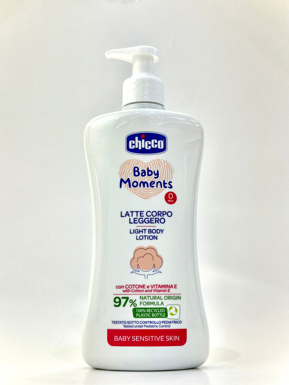 لوسیون بدن شیر بادام 500 میل چیکو مرطوب کننده و نرم کننده پوست نوزاد