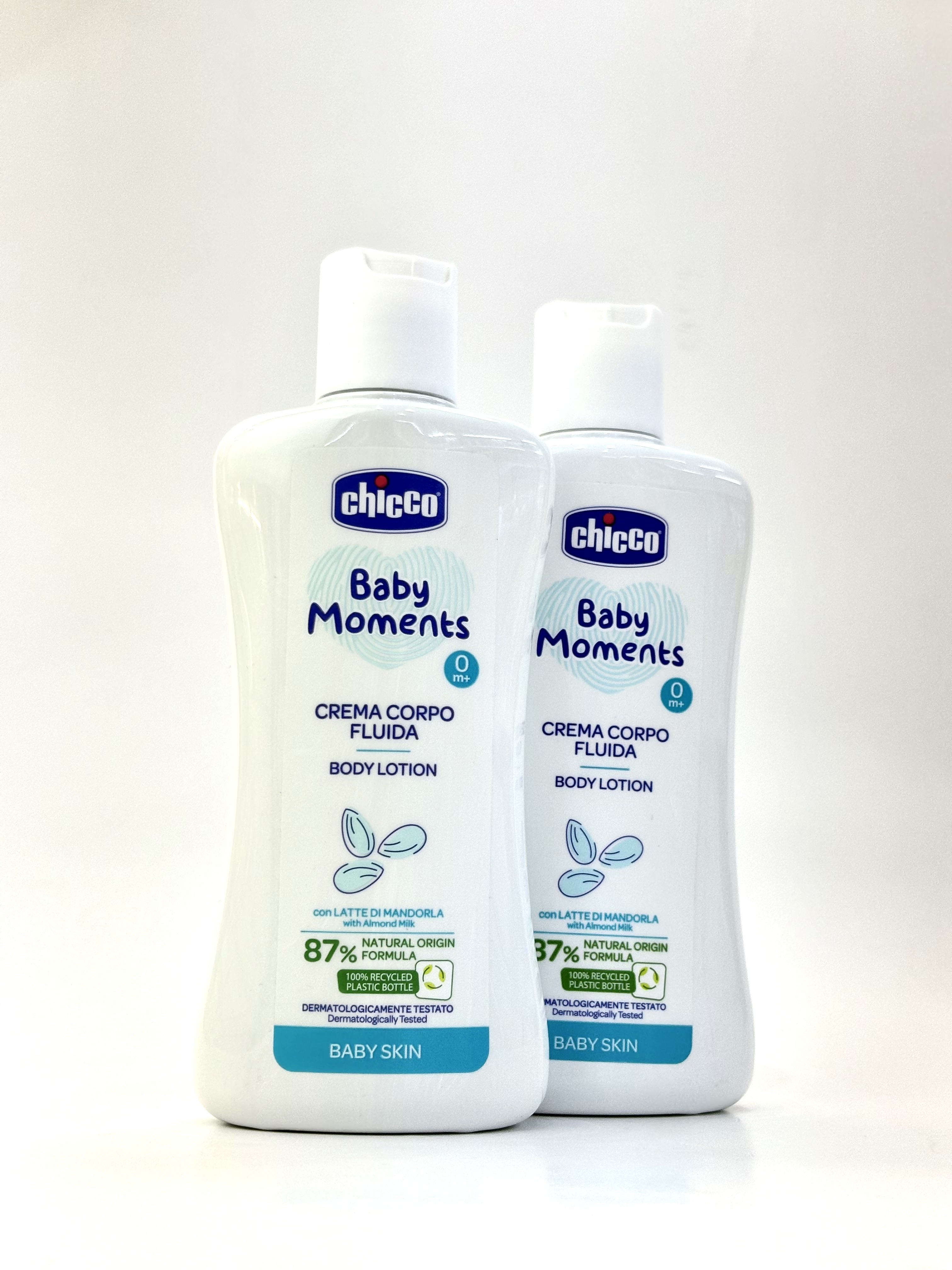 لوسیون بدن شیر بادام 200 میل چیکو مرطوب کننده و نرم کننده پوست حساس نوزاد