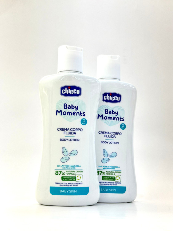 لوسیون بدن شیر بادام 200 میل چیکو مرطوب کننده و نرم کننده پوست حساس نوزاد