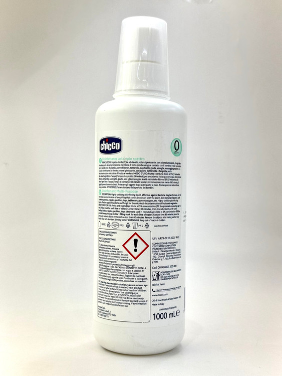 مایع استریل یک لیتری چیکو ضد عفونی کننده لوازم نوزاد و شیشه شیر