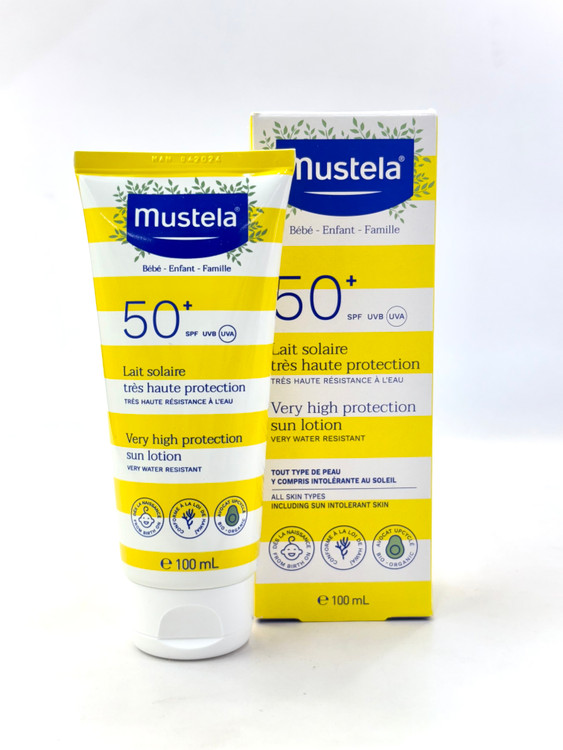 ضدافتاب 100 میل نوزاد ماستلا محافظ پوست حساس کودک در برابر اشعه UV