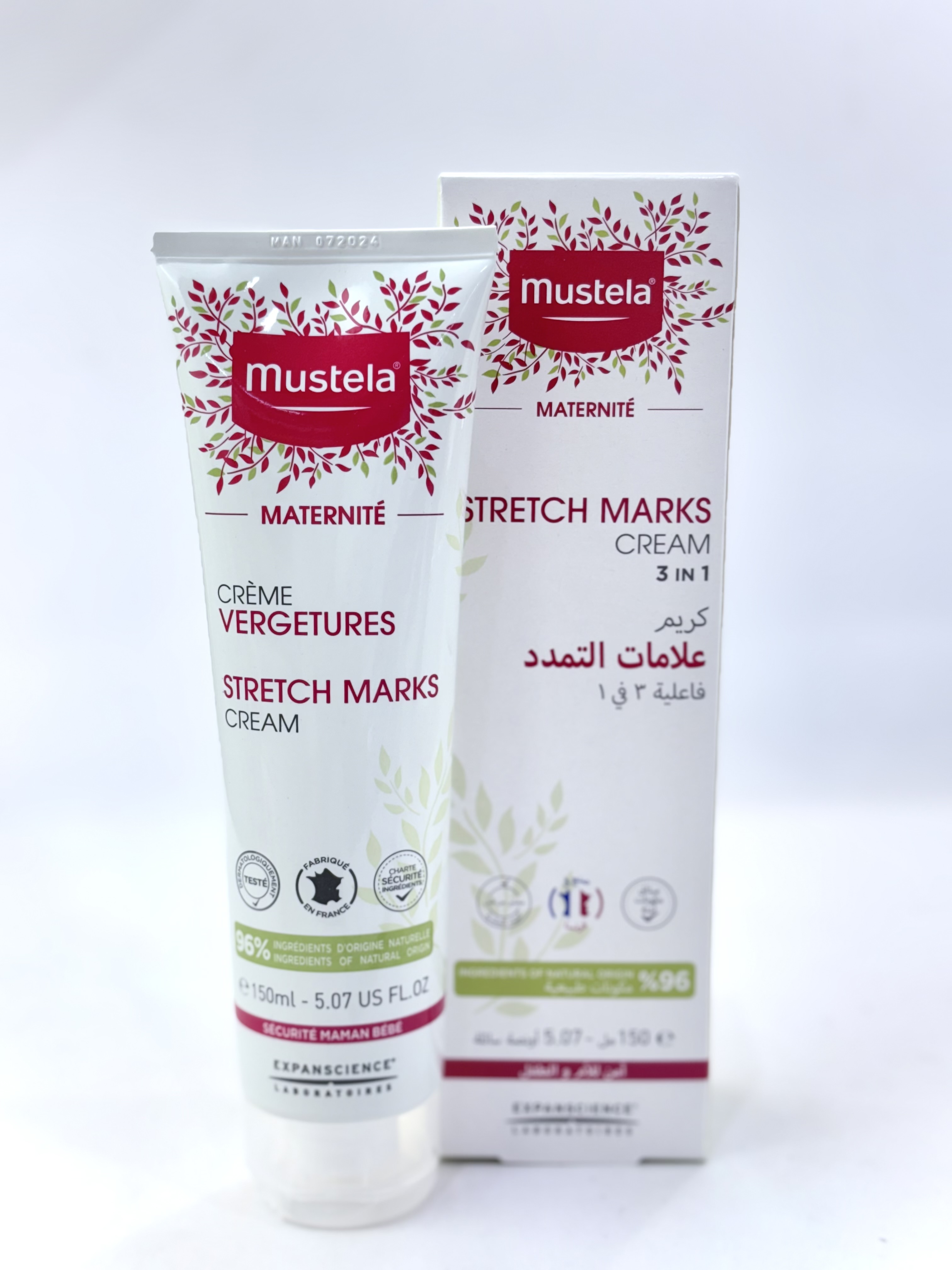 کرم ترک شکم 150 میل ماستلا مرطوب کننده و پیشگیری از ترک پوست در بارداری