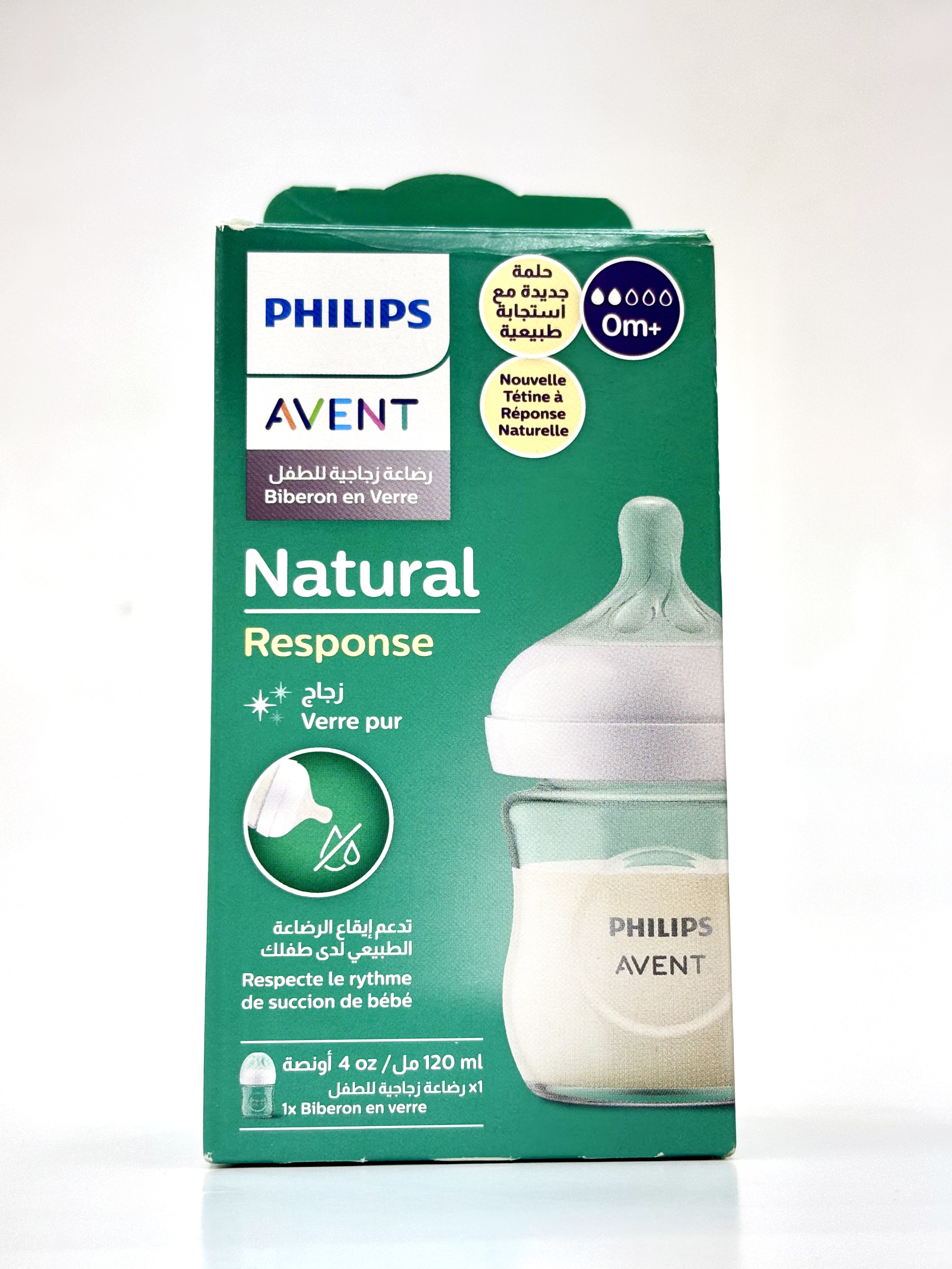 شیشه شیر 120میل پیرکس فیلیپس اونت