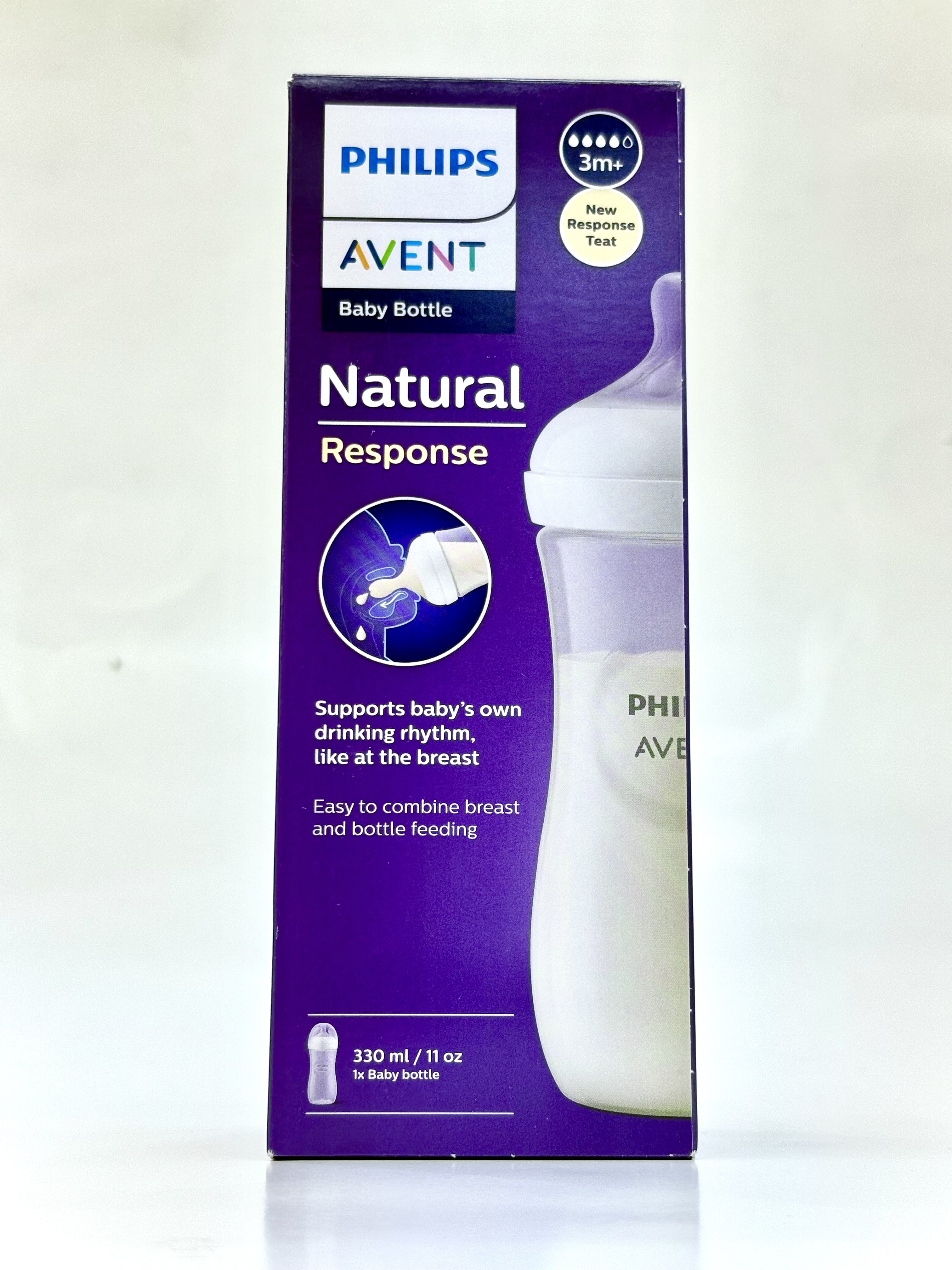 شیشه شیر طلق 330 میل نچرال فیلیپس اونت