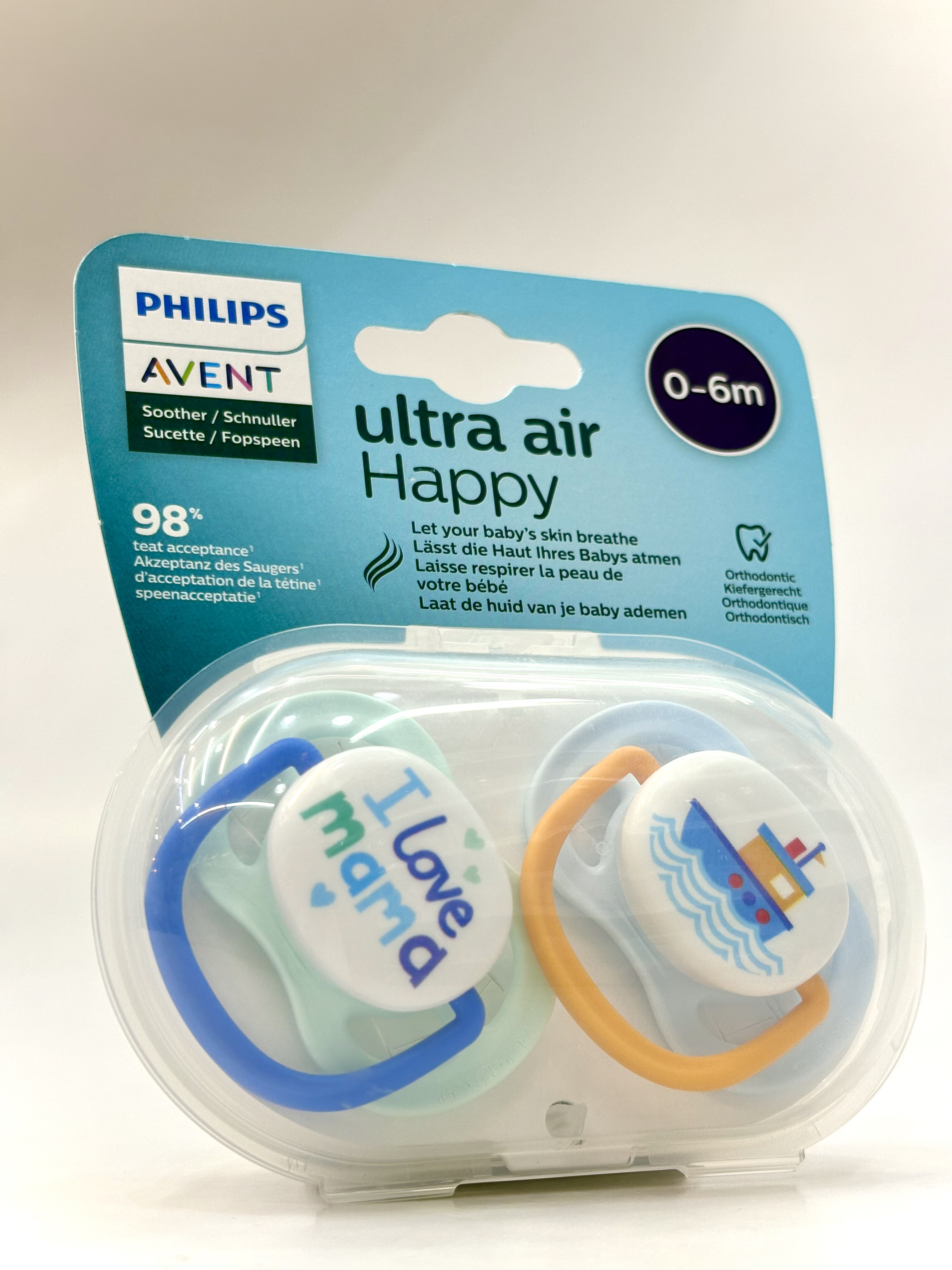 پستانک ارتودنسی اونت طرح کشتی مناسب نوزادان 0 تا 6 ماه