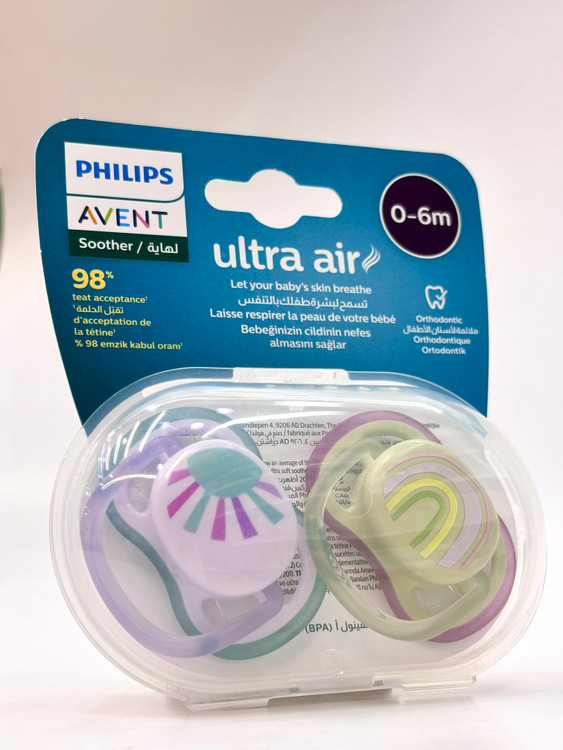 پستانک ارتودنسی اونت طرح رنگین کمان مناسب نوزادان 0 تا 6 ما