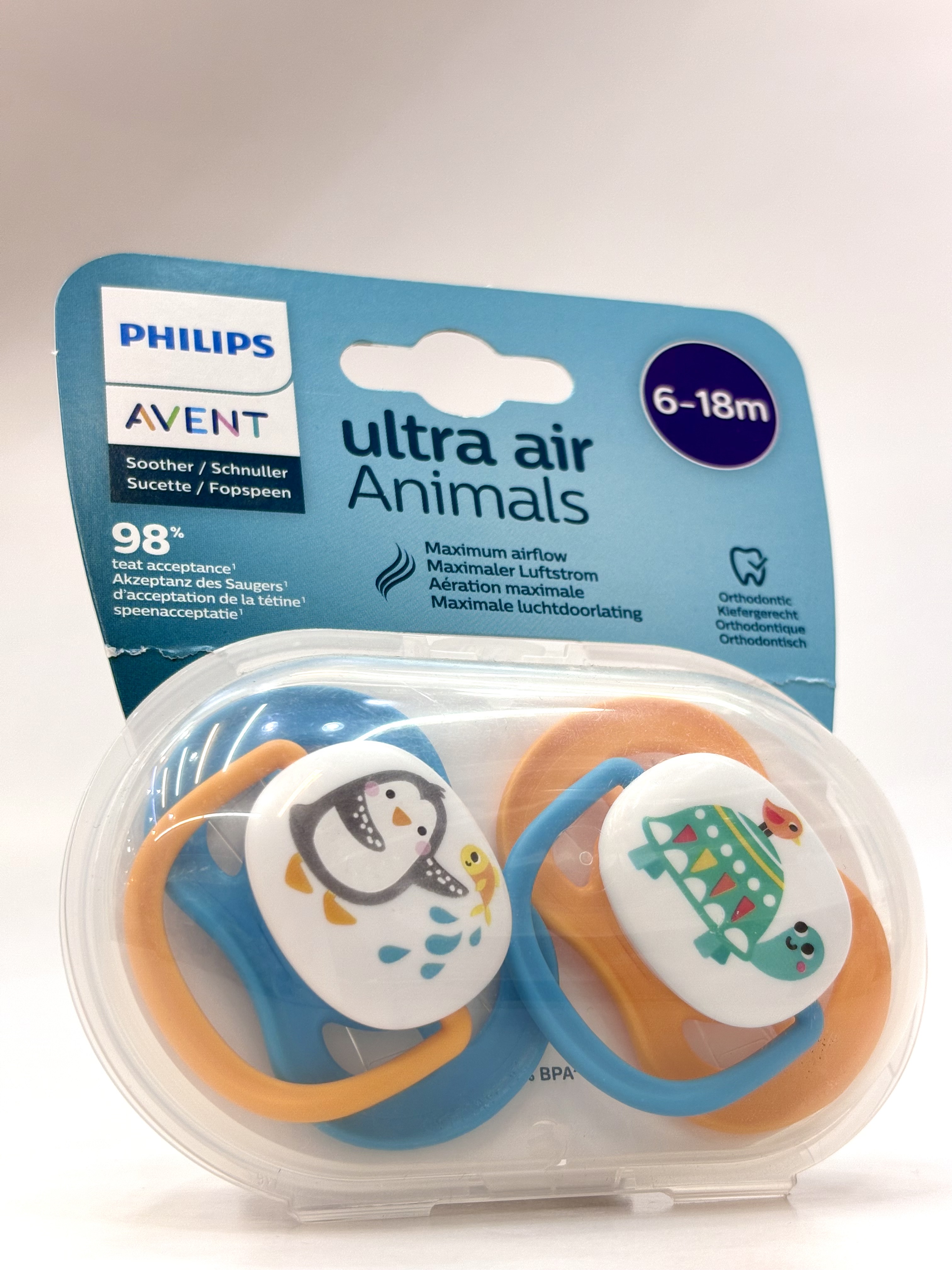 پستانک ارتودنسی اونت طرح لاکپشت مناسب نوزادان 6 تا 16 ماه