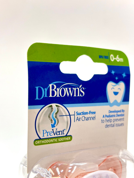 پستانک ارتودنسی دکتر براون طرح توت فرنگی مناسب نوزادان 0 تا 6 ماه