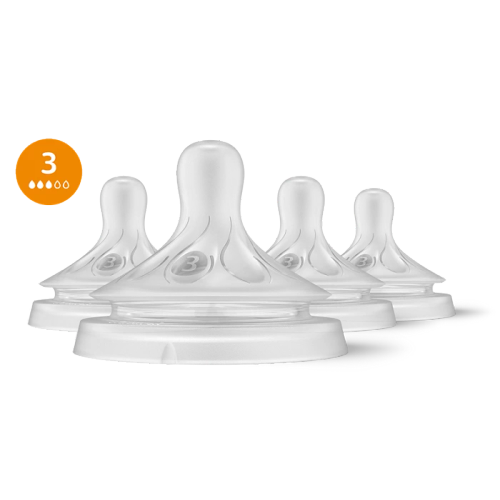 سر شیشه 3 قطره سیلیکونی اونت مناسب نوزادان +1 ماه