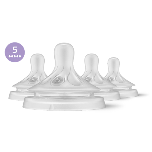 سر شیشه 5 قطره سیلیکونی اونت مناسب نوزادان +6 ماه