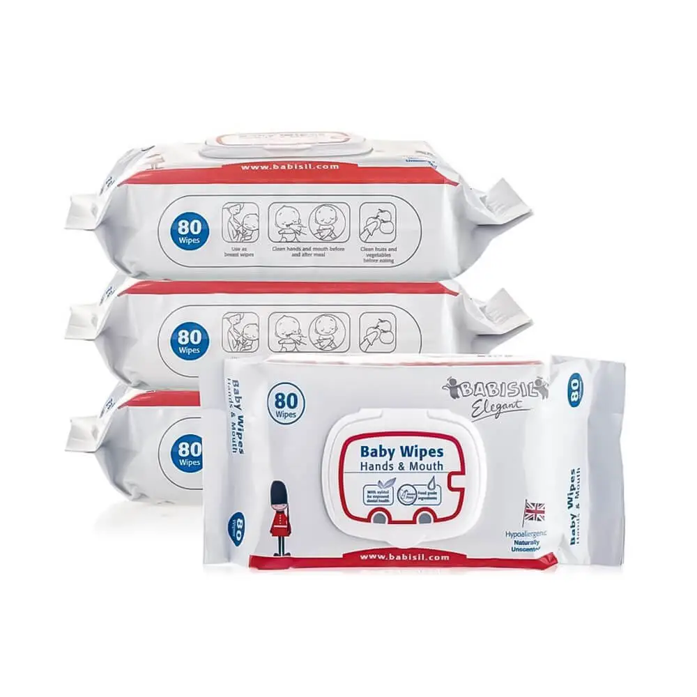 دستمال مرطوب نوزاد 80 عددی بیبی سیل پاک‌کننده ملایم و ضدحساسیت پوست کودک