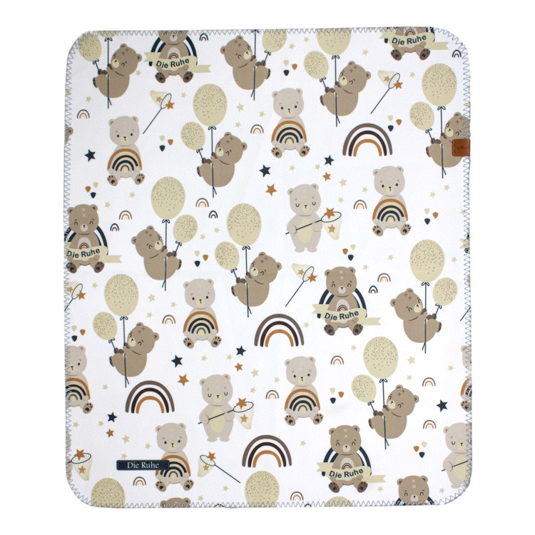 زیرانداز تعویض نوزاد طرح تدی دیروحه ضدآب و قابل شستشو