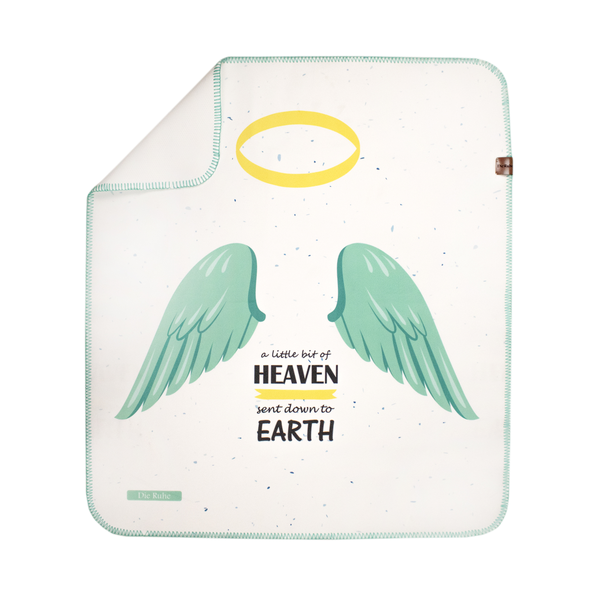 زیرانداز تعویض نوزاد طرح بال فرشته دی‌روحه ضدآب و قابل شستشو