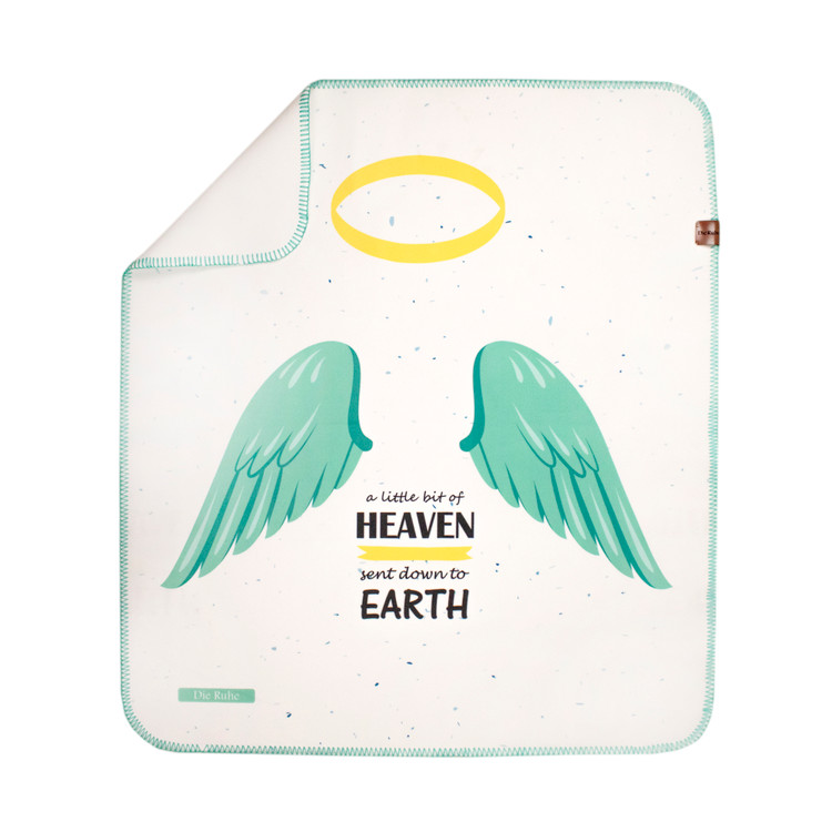 زیرانداز تعویض نوزاد طرح بال فرشته دیروحه ضدآب و قابل شستشو