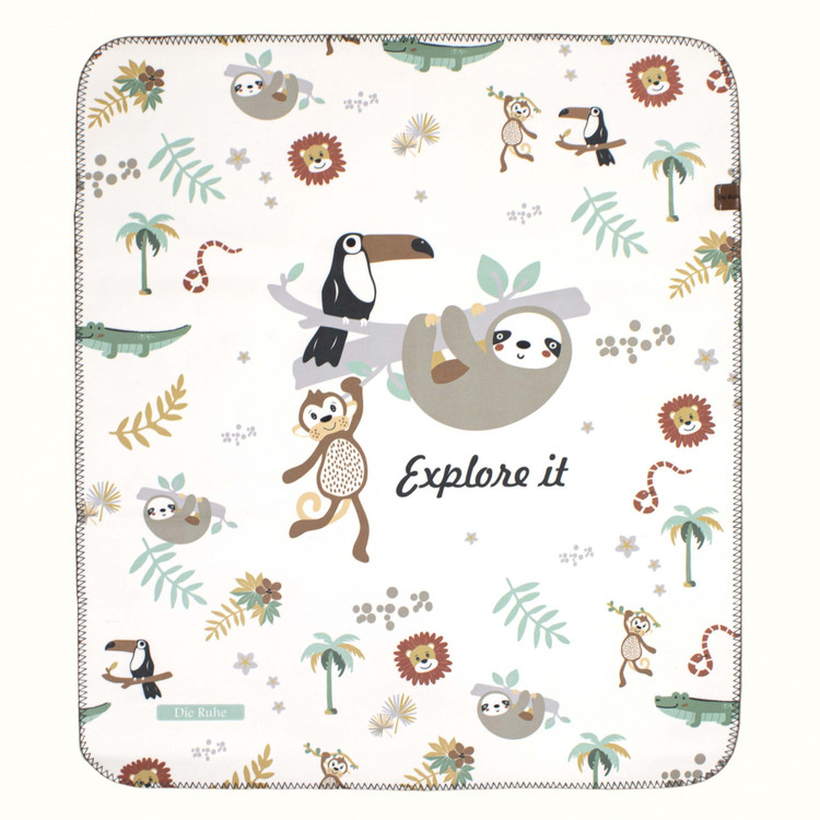 زیرانداز تعویض نوزاد طرح جنگل دیروحه ضدآب و قابل شستشو