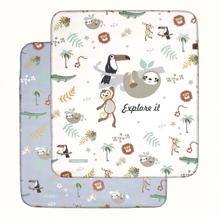 زیرانداز تعویض نوزاد طرح جنگل دیروحه ضدآب و قابل شستشو