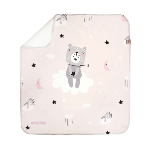 زیرانداز تعویض نوزاد طرح خرس صورتی دیروحه ضدآب و قابل شستشو