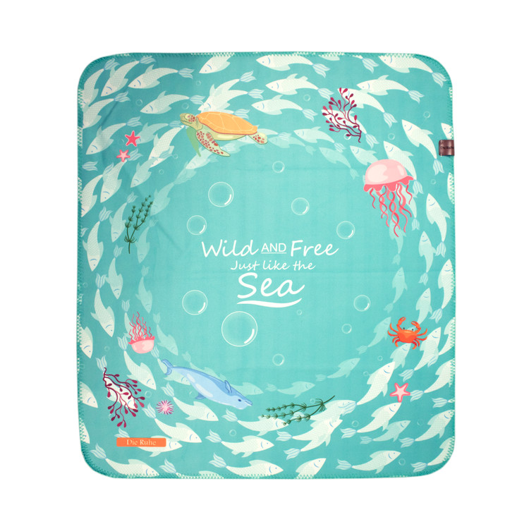 زیرانداز تعویض نوزاد طرح دریا دیروحه ضدآب و قابل شستشو