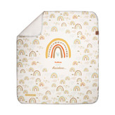 زیرانداز تعویض نوزاد طرح رنگین کمان دیروحه ضدآب و قابل شستشو