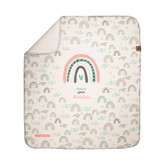 زیرانداز تعویض نوزاد طرح رنگین کمان دیروحه ضدآب و قابل شستشو