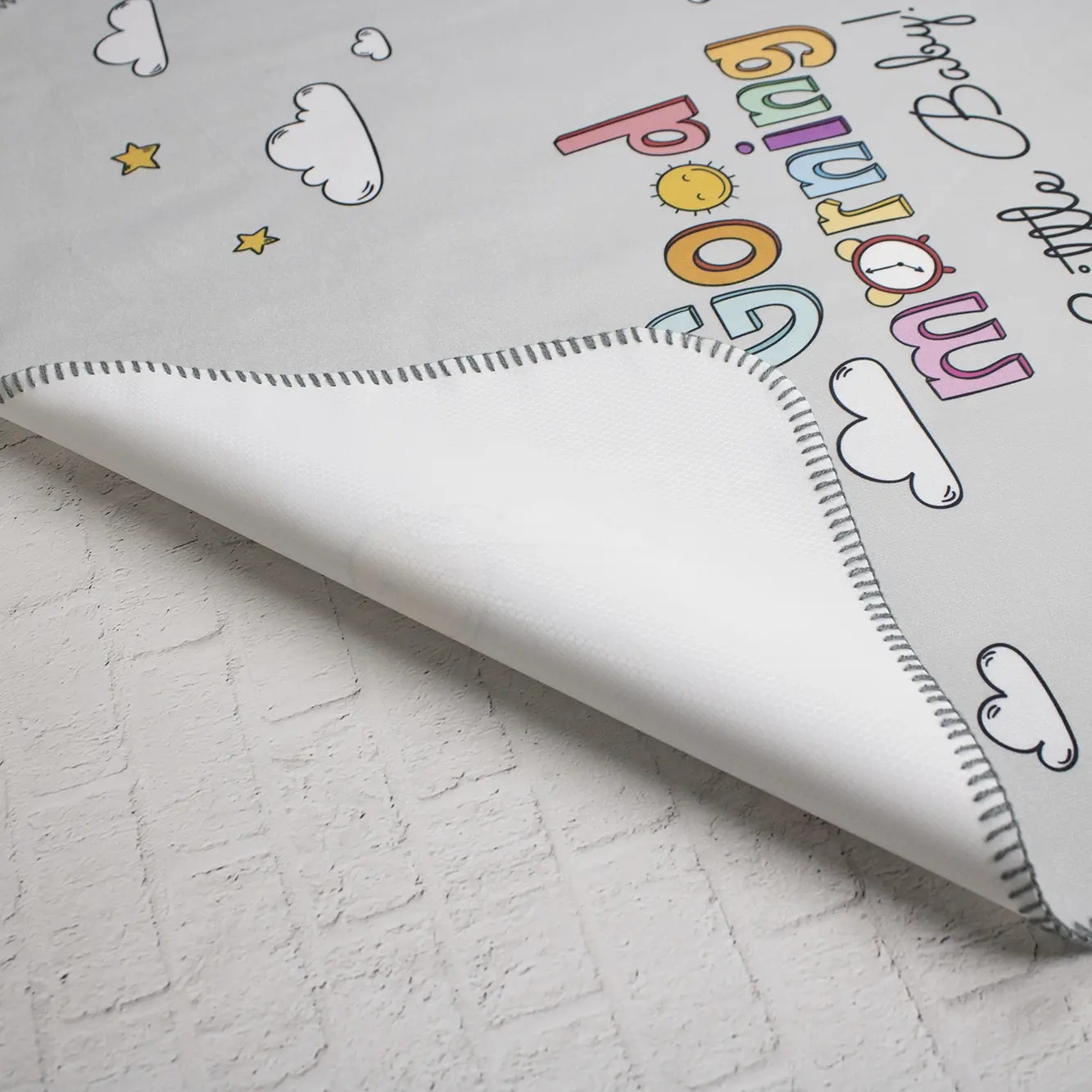 زیرانداز تعویض نوزاد طرح صبح دی‌روحه ضدآب و قابل شستشو