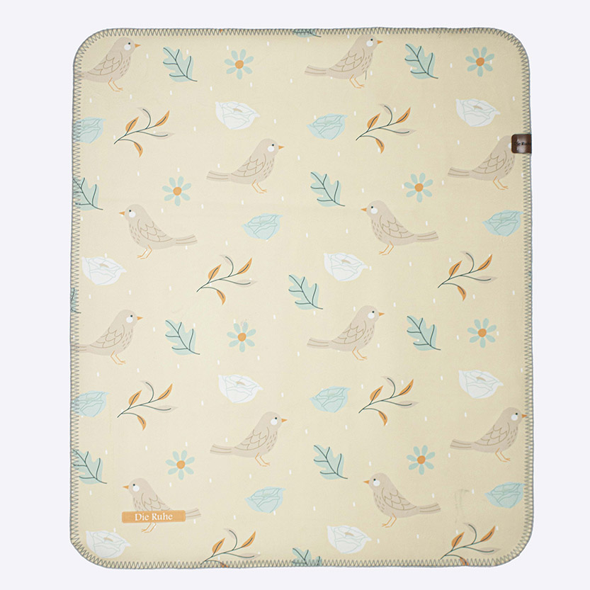 زیرانداز تعویض نوزاد طرح گنجشک دی‌روحه ضدآب و قابل شستشو