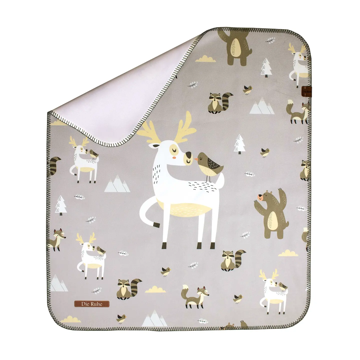 زیرانداز تعویض نوزاد طرح گوزن دی‌روحه ضدآب و قابل شستشو