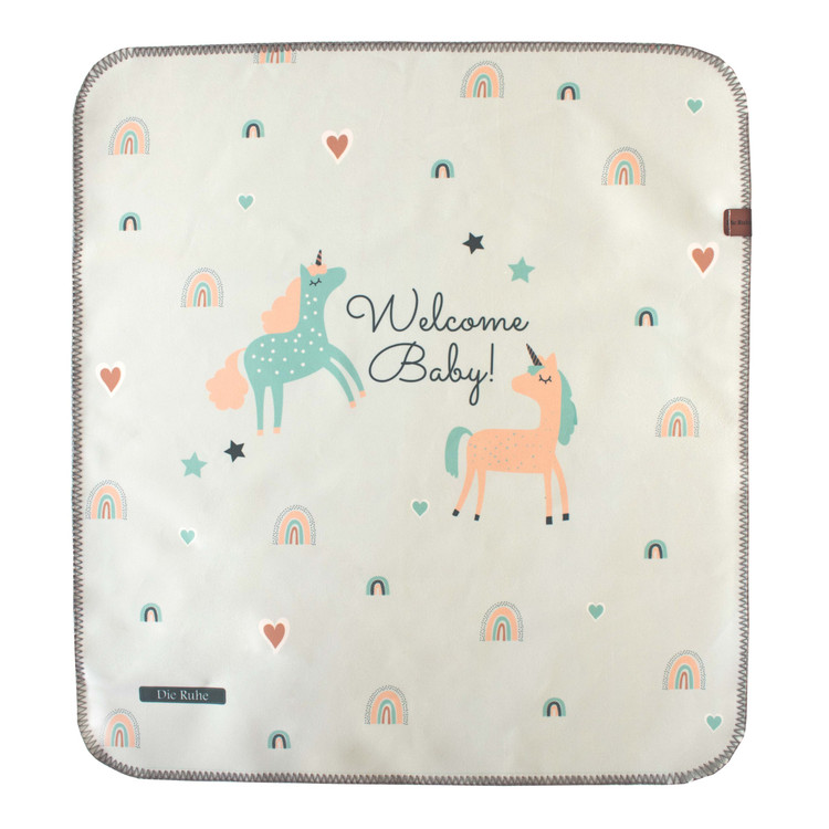 زیرانداز تعویض نوزاد طرح یونیکورن دیروحه ضدآب و قابل شستشو