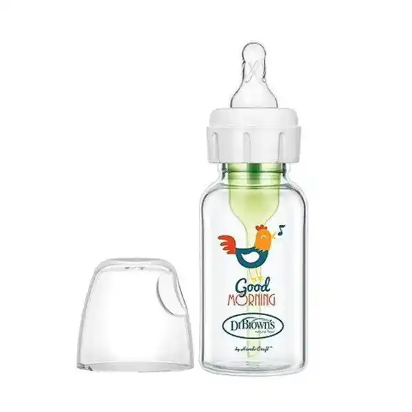 شیشه شیر باریک 120 میل آنتی کولیک دکتر براون طرج خروس