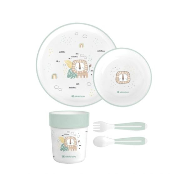 ظرف ملامین 5 تکه کیکابو kikkaboo سبز طرح savanna